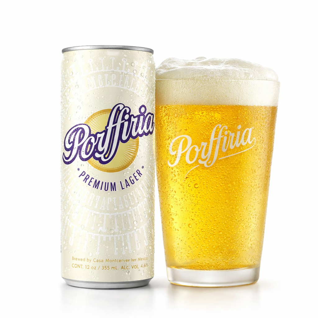 24 PACK CERVEZA PORFFIRIA PREMIUM LAGER LATA 355 ML