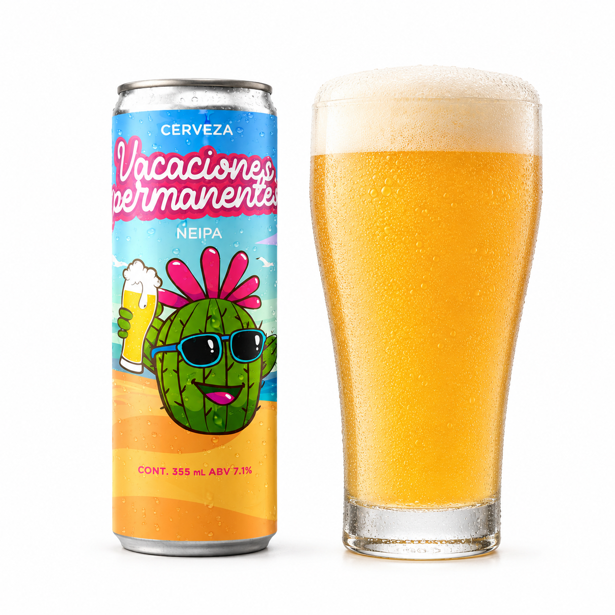 12 PACK CERVEZA VACACIONES PERMANENTES NEIPA LATA 355 ML